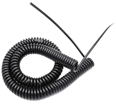 Printemps Spirale Câble d'alimentation extensible à 2 noyaux, câble spiralé télescopique à ressort noir, 24awg, 20awg, 17awg, 14awg, 2.5 mètres, 5 mètres, 7.5 mètres Rétractable Bobine (Size : Line l