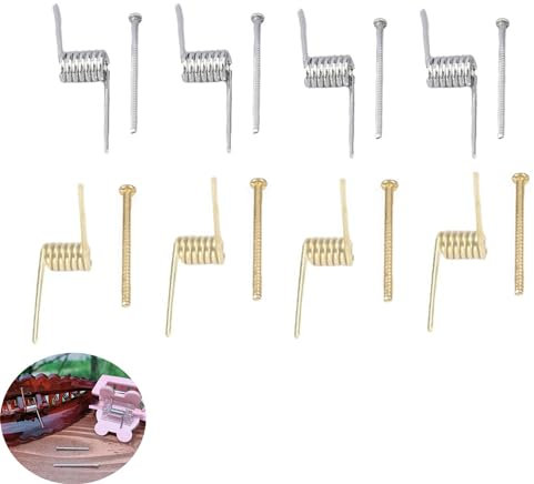 ArrErr Set di 8 mollettine per capelli di ricambio con asta centrale per clip per artigli grandi e medi, forcine per capelli quadrate, rettangolari, morsetti a farfalla, parti di riparazione,