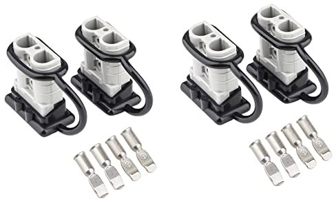 Haopeuk 4X 50A 1/0 AWG Batterie Anschluss Kabelbaum Stecker Verbinder Winden Stecker Schnell Trennung Kupplung für USV Batterie Pack Anhänger Stapler