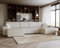Emporius Ecksofa 375 cm Bergamo U - Schlafsofa, Eckcouch mit Bettkasten - Couch 375 cm U-Form mit Schlaffunktion - Cordstoff Velvet (Beige - Poso 105)