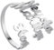 kkjoy Personalisierte Name Ring Edelstahl Customize Namen Versprechen Ring Einstellbare Paar Ring Familie Ringe Engagement Hochzeit Schmuck für Frauen Männer (Namensring 3 - Silber)