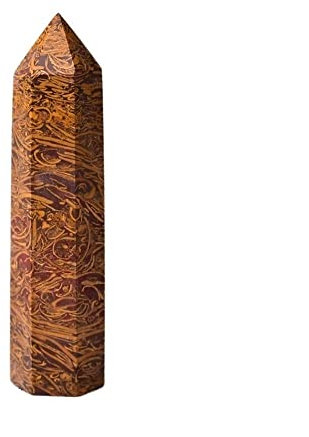 décoration de la chambre Bijoux en pierre pierres naturelles cristal Point tour améthyste Rose Quartz pierre minerai obélisque décoration de la maison bijoux en pierre(Color:Spun Gold Jade,Size:50-60m