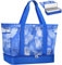 NEWIROVE Bolso Playa Grande XXL Familiar Bolso Playa Mujer Cremallera Bolsa Playa Rejilla con Termica Tote Bag Playa Ligero Bolsa Piscina Multibolsillos Bolsos Grandes Mujer para Viaje Compras