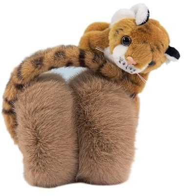 Ardorion Cache-oreilles unisexe pour enfants - Pliable - Cache-oreilles épais en peluche de dessin animé chaud - Pour garçons et filles, marron, taille unique