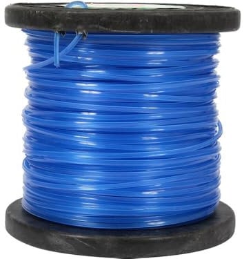 ABAZO Nylonfaden Motorsense Trimmerschnur 5-kant Durchmesser Trimmerfäden Rasen Mähfaden Ersatzfaden Rasentrimmer 2,4 mm x 90 Meter blau