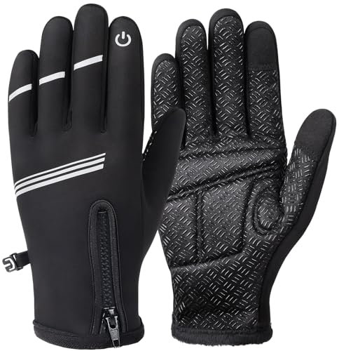 ADVIGO Fahrradhandschuhe Warme Winddichte Winter Radfahren Handschuhe rutschfeste Touchscreen Handschuhe MTB-Handschuhe Vollfinger Outdoor Sports Handschuhe Radsporthandschuhe für Herren Damen (XL)