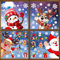 Fensterbilder Weihnachten Selbstklebend Weihnachten Fensterbilder Doppelseitige Wiederverwendbare Statisch Haftende PVC Weihnachtsfensterbilder für Glasfenster Türen Schaufenster Vitrinen 4 Blätter