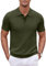 COOFANDY Men Polo Shirts Short Sleeve Knittde Summer Poloshirt Regular Fit Golf Tops Army Green L