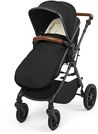 Ickle Bubba Universeller Premium-Fußsack für Kinderwagen, Kinderwagen und Buggys – kuscheliges Kunstfell gefüttert, regenfest, ganzjährig warm, gemütliche Zehen, passend für die meisten Buggys und