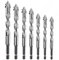7Pcs New Four-Flute Sawtooth Eccentric Drill Bit, Four-Edged Serrated Eccentric Drill, Multifunction Drill Bit Set, High Hardness Skewed Head Eccentric Drill Bits, 3/4/5/6/8/10/12mm
