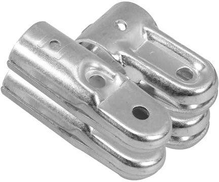 NAMOARLY Chain Link Fence Parts 2 x Stainless Steel Pipe Connectors Rail Clamps Simple Assembly for Fencing