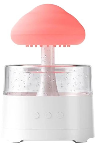 Rain Cloud Humidifier Water Drip, Rain Lamp Mushroom Humidifier, Rain Diffuser for Reading, Sleeping, Family, Friends, Relaxing Aromatherapy Diffuser for Home and Offices