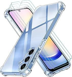 Schermo Pellicola Protettiva per Samsung Galaxy A25 5G, [4 Pezzi] Anti Graffio, Senza Bolle, Copertura Completa 3D, Bordo Curvo, Flessibile HD PET Trasparente Pellicola Proteggi Schermo