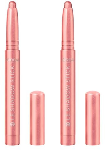 L'Oréal Paris Lidschattenstift, intensive Farbe, langanhaltend, Le Shadow 120 Magn Mauve, cremige Textur, sehr pigmentiert, einfach aufzutragen, 2 Lidschatten