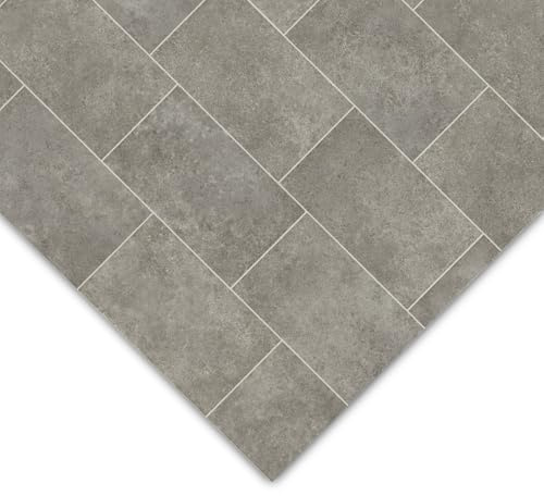 casa pura Vinylboden Meterware in vielen Designs - Holzoptik Fliesenoptik Steinoptik - PVC Bodenbelag - Vinyl Designbelag für Küche, Bad & Wohnbereich (Kent 968M, 100x200 cm)