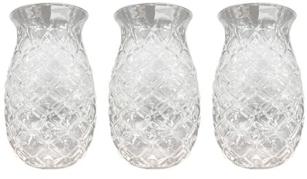 Quystetes 3 Verres à Cocktail en Forme D'Ananas en Relief pour Cocktails et