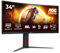 AOC Gaming CU34G4-34 Zoll Quad HD Monitor, 180 Hz, 1 ms, FreeSync Prem., HDR10 (2560x1440, 1x HDMI 2.0, 1x DisplayPort 1.4) schwarz-rot