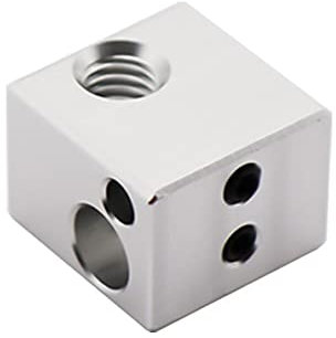 VYUHAksZ for E3D V5 J-Kopf for Heizblock Extruder Aluminium HotEnd V5 Beheizter Block Silikon Sockenhülle 3D Drucker Teile 16 * 16 * 12mm(1pcs Black Block)