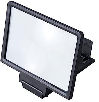 Artibetter Handy Bildschirmlupe Vergrößerung Hochauflösende Telefon Lupe für Smartphones zur Linderung von Visueller Ermüdung Stilvolles Design Schwarz