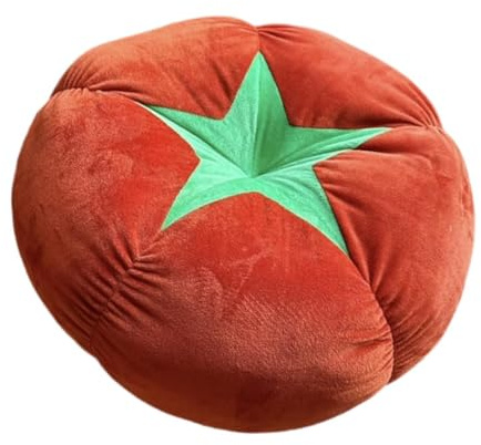 MotiveTech Tomaten Kissen Plüschtier Bodenkissen Stofftier Sofakissen Als Einzigartiges Tomatenförmiges Kuscheltier für Zuhause Büro Und Partys, Rot