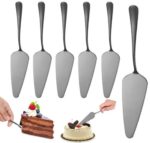 SJDOFU Tortenheber Set Edelstahl, 6 Stück Kuchenheber Tortenmesser | Tortenheber Edelstahl Set für Küche Restaurants Party Hochzeit