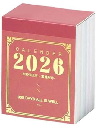 Rechory Small 2026 Calendar,Thick Paper Tear-Off,365 Day Calendar 2026 Planner - for Planning Schedule Appointment Home Office School Travel Student Teacher Christmas
