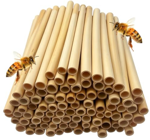 100 Stück Nisthülsen für Wildbienen 20 cm, 9-11 mm