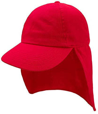 4sold Unisex Schirmmütze m. Nackenschutz Babymütze Kleinkindmütze Mädchen Kinder Kappe Cap UV Kids (Red)