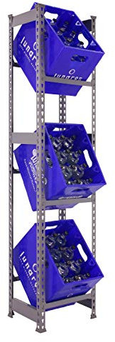 Simon Rack 1 Flaschenhalter, Grau, 1800 x 400 x 300 mm (H x B x T)