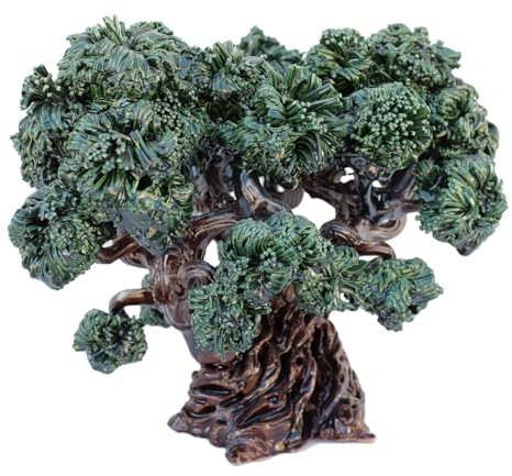 La terra incantata - Ulivo in ceramica modellato e dipinto a mano. Tronco bruno, chioma verde smeraldo. Ceramica di Grottaglie (TA) 100% Made in Italy