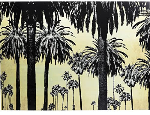 Kare Design Glasbild Metallic Palms, Mehrfarbig, Fotodruck hinter Glas, Wandbild, Querformat, 120x180 cm (H/B)
