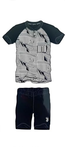 DIVASPORT Pigiama A Maniche Corte Uomo F.C. Juventus - Prodotto Ufficiale (S, Bianco)