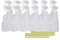 Botella pulverizador vaporizador de plástico. 750 ml. Rellenable para jardín, limpieza, industria, hogar y profesional. Resistente productos químicos. (12 Unidades+2 Bayetas, Traslúcido)