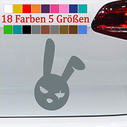 generisch Bad Bunny böser Hase Aufkleber Ostern Sticker badgirl Cool Cartoon Vinyl 71-Grau 17x12cm