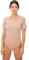 Evoni Damen Body Kurzarm, T-Shirt Bodysuit aus Baumwolle, Kurzarm-Body Elegant, Damen Unterwäsche hellbraun XL