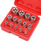 SEDY 14-Pieces Female E-Torx Star Socket Set