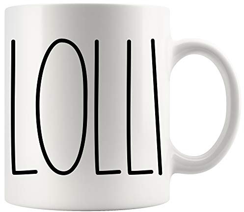 Lolli Mug | Lolli Rae Dunn Style Coffee Mug | Rae Dunn Inspired | Mother's Day/Father's Day | Family Coffee Mug For Birthday Present For The Best Lolli Ever Coffee Cup 11oz