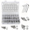 FandWay 720Pcs Bolts and Nuts Set,M3 M4 M5 M6 Countersunk Machine Screws,DIN 7991 Allen Screws,304 Stainless Steel Hex Bolts and Washers Set Fully Threaded With 4 Allen Key.