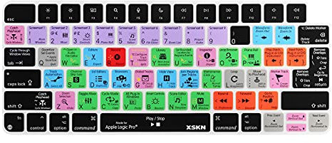 XSKN Tastaturabdeckung aus Silikon für 2021 neue M1 Chip iMac Magic Tastatur mit Touch ID A2449 mit Sperrschlüssel A2450 ohne Ziffernblock (US&EU-Version Logic Pro)