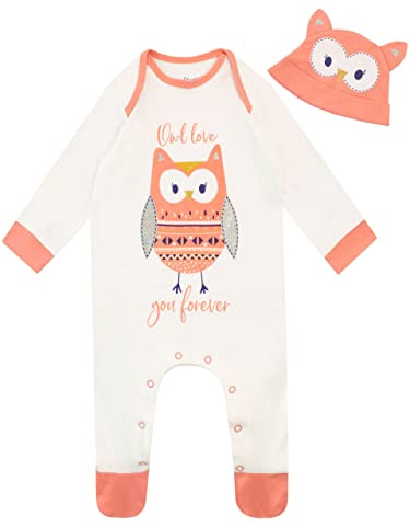 Harry Bear Baby Mädchen Schlafstrampler und Hut Eule
