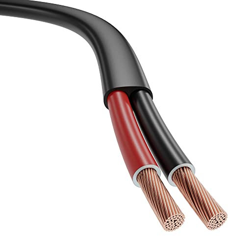 KabelDirekt – FLRY Kabel, Fahrzeugleitung, Kfz-Verkabelung – flache Schlauchleitung im PVC-Mantel, 2×2,5 mm² – 5m (für Bordnetz, Beleuchtung, Signalanlage von Auto, Wohnwagen/Wohnmobil, Motorrad)