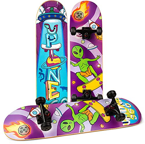 UpTone360 Skateboard für Kinder ab 6 Jahre – Sicher & Vielseitig auf Allen Untergründen, bis 150 kg belastbar – Für langanhaltenden Fahrspaß und Tricks – Perfekt für 6-14 Jahre