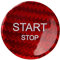 Aramox Engine One Key Start Stop Button Switch Cover Allumage Starter Switch Sticker Protection Button Cover Remplacement pour 408 308S 508 DS5 C4 (Rouge)