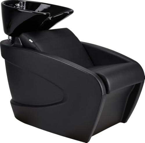 AYALA Waschsessel VANITY Rückwärtswaschbecken mit Stuhl Keramik | Neigung 20°/10°, breite Sitzfläche, Ablage für Kosmetik, rotationsgeformtes Gehäuse, 120 × 65 × 96 cm