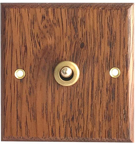SAHROO 86 Type Interrupteur de Panneau en Bois Applique Murale Interrupteur à Bascule en Laiton Interrupteur éLectrique à Grain de Bois Prise 1- Interrupteur