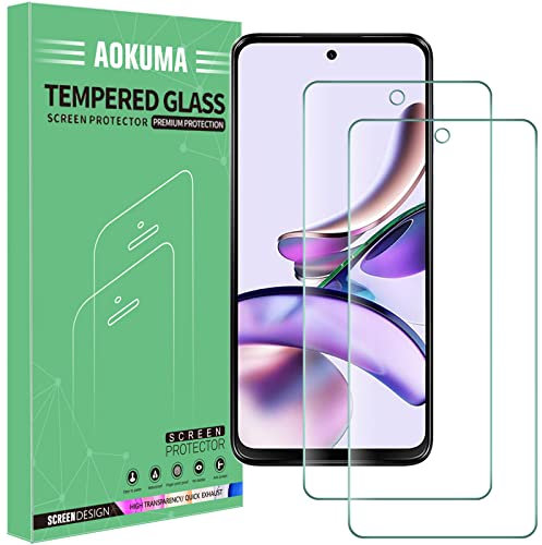 AOKUMA Tempered Glass for Nothing Phone (3) / Motorola Moto G13, Screen Protector, [2 Pack] Premium Quality Guard Film, Case Friendly, Shatterproof, Shockproof, Scratchproof