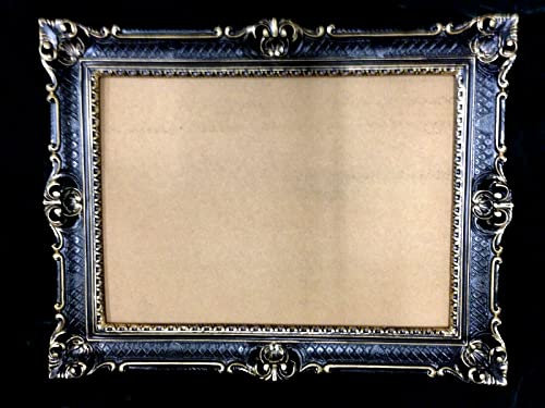Generisch BILDERRAHMEN Barock GOLD 50x70 cm Prunk Rahmen Antik Fotorahmen 70x90 cm Gemälde Rahmen hochzeitsrahmen Werbetafel 3057 (SCHWARZ-GOLD)