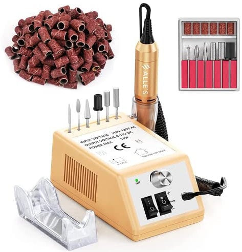 Nagelfräser,Elektrische Nagelfräser, Professionelles Nagelfräser Maniküre-Nagelfeile-Kit 20000 U/min Acryl-Gel-Nägel Polierwerkzeug Bohrer für den Heim- und Salongebrauch,Fräser Gelnägel