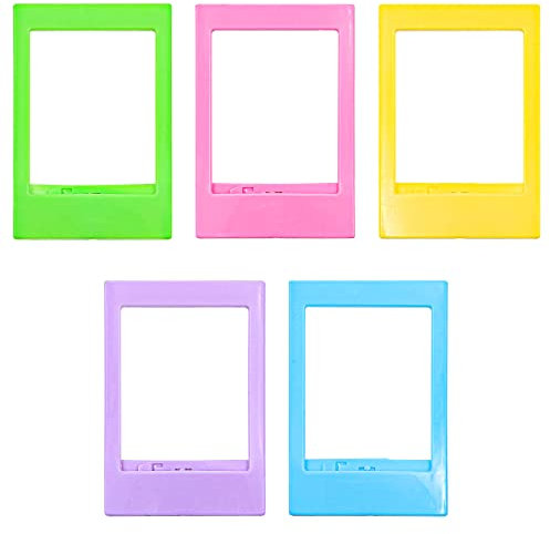 Hsthe Sea 5PCS Mini Marco de Fotos para cámara de impresión instantánea Compatible con Fujifilm Instax Mini 11 9 8 70 7s 90 26 Cámara instantánea 5 Colores -3 Pulgadas