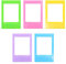Hsthe Sea 5PCS Mini Marco de Fotos para cámara de impresión instantánea Compatible con Fujifilm Instax Mini 11 9 8 70 7s 90 26 Cámara instantánea 5 Colores -3 Pulgadas